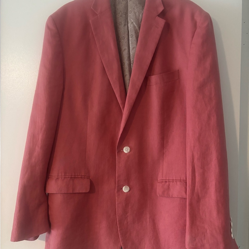 Lord and Taylor Ralph Lauren Men's Salmon colored lined jacket